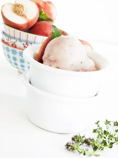 Broskvový gelato — Stock fotografie
