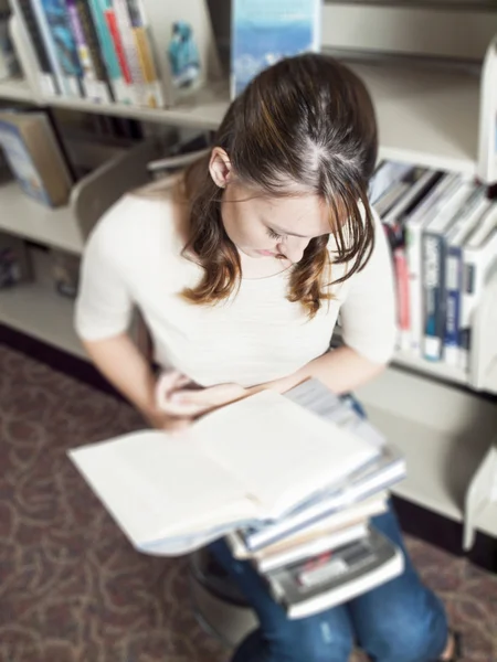 stock image Teen at the library