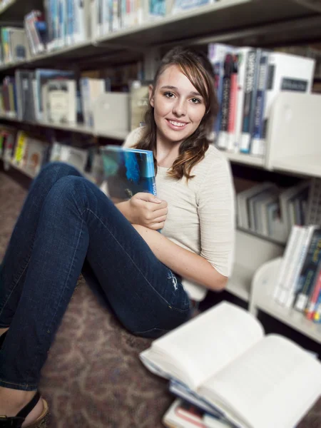 stock image Teen at the library