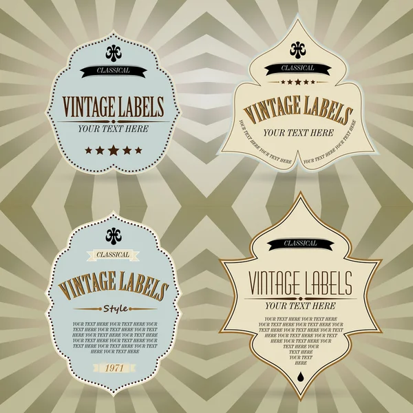 stock vector Vector set: vintage labels