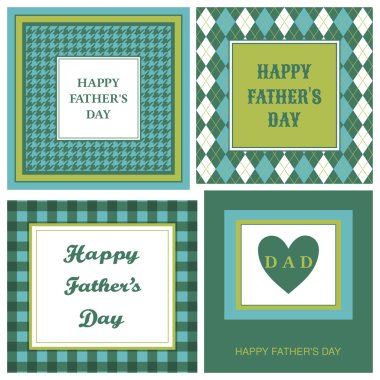 Father's Day Cards Set clipart