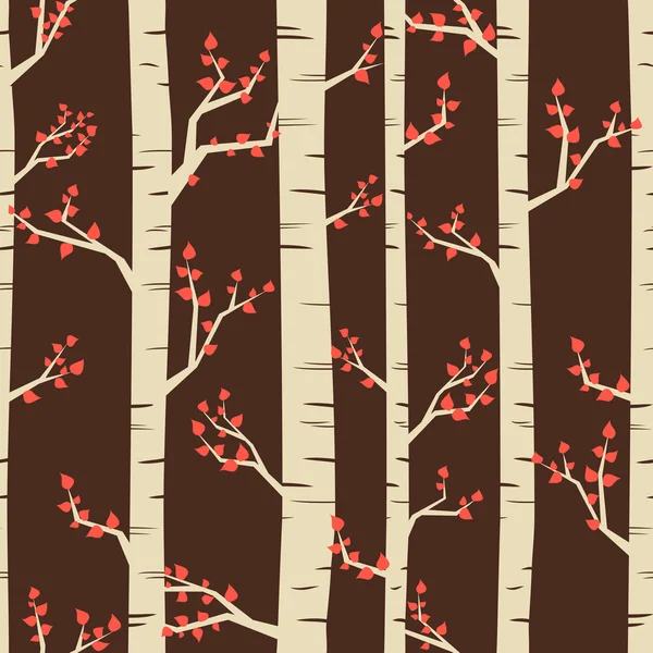 Birch Forest Background — Stock Vector
