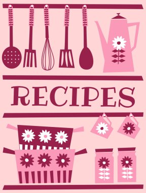 Retro Recipe Card clipart