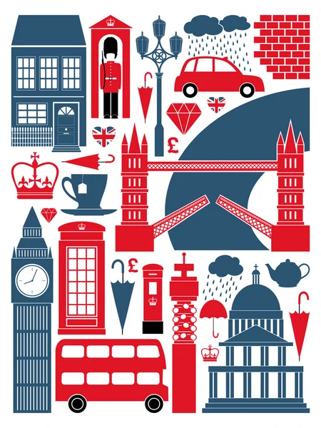Collection de symboles de Londres — Image vectorielle