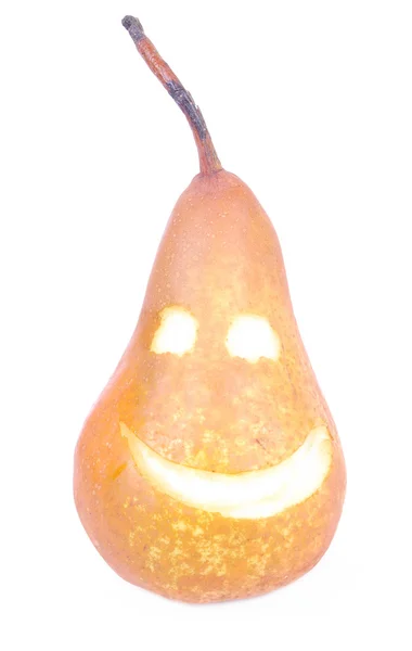 Szczęśliwy gruszka owoc — Zdjęcie stockowe