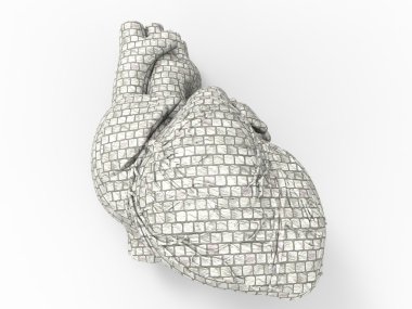 Model of artificial human heart clipart