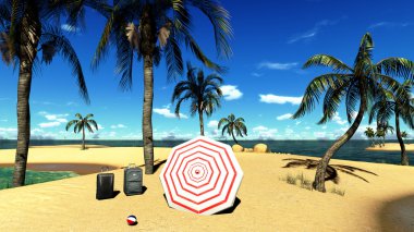 Tropical trip clipart