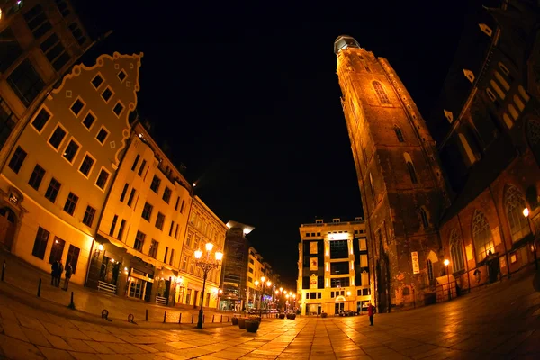 Wroclaw à noite — Fotografia de Stock