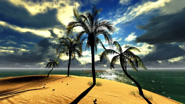 Tropik cenneti Hawaiian günbatımı — Stok fotoğraf