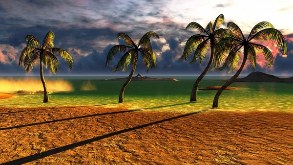 热带海滩天堂 — 图库照片