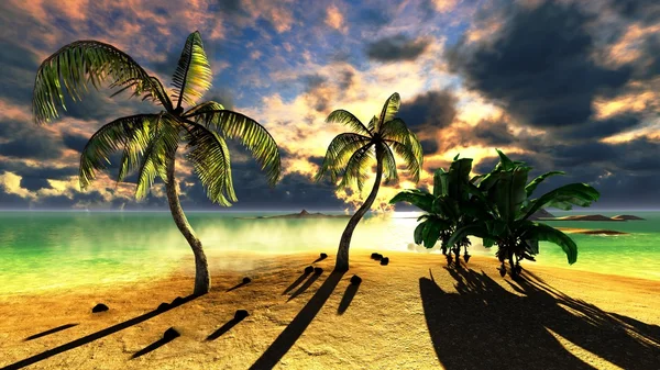Paraíso de praia tropical — Fotografia de Stock