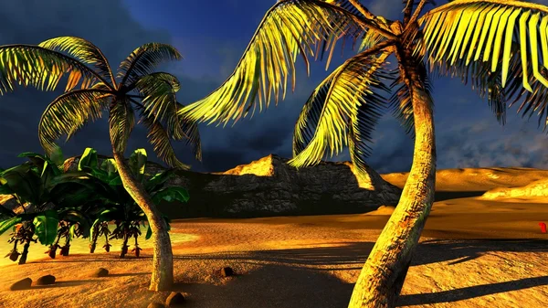 Paraíso de praia tropical — Fotografia de Stock