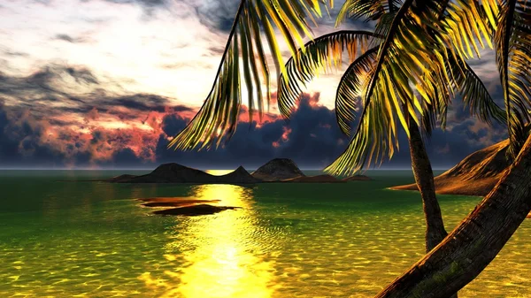 热带海滩天堂 — 图库照片