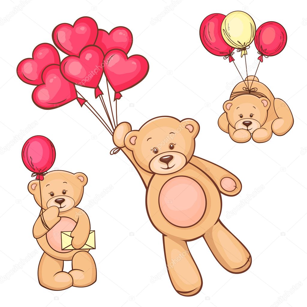 teddy bear valentine balloons