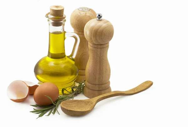 Aceite de oliva, huevos —  Fotos de Stock