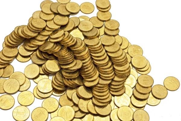 Molte monete d'oro — Foto Stock