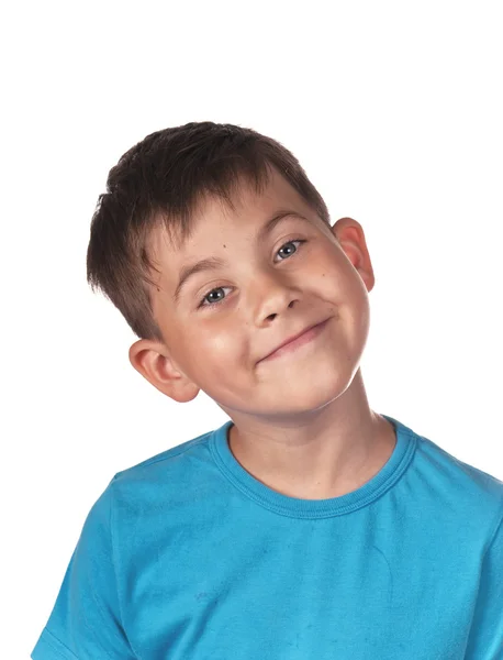 Junge lächelt, lächerliche Person — Stockfoto