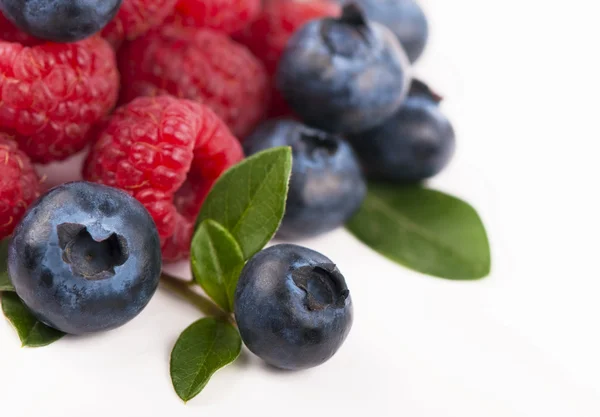 Blueberries, raspberries — Stock Photo, Image