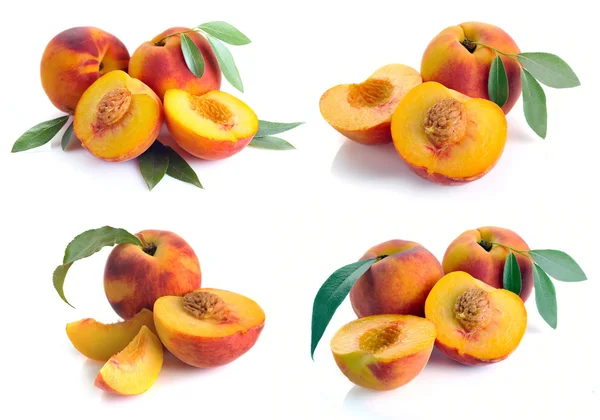 stock image Peach and leaves