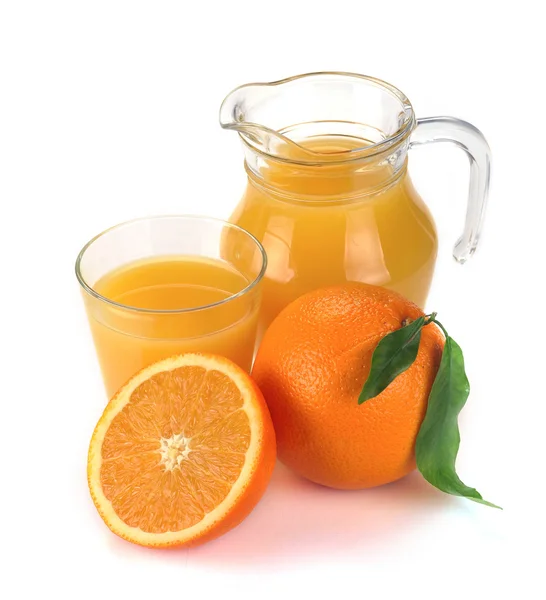 Zumo de naranja y fruta — Foto de Stock