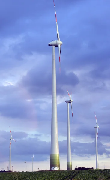 Větrné turbíny farma — Stock fotografie