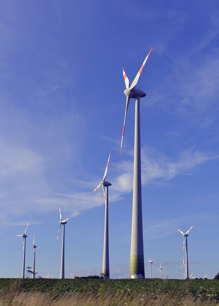 Wind turbines farm