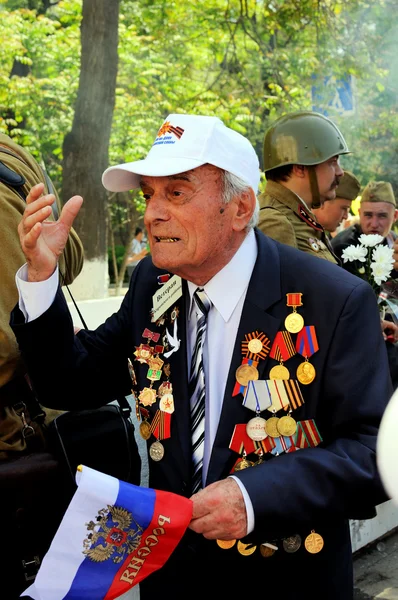 Il veterano della Grande Guerra Patriottica Foto Stock Royalty Free