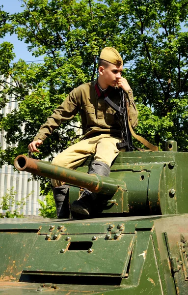 Kızıl Ordu ve genç asker — Stok fotoğraf