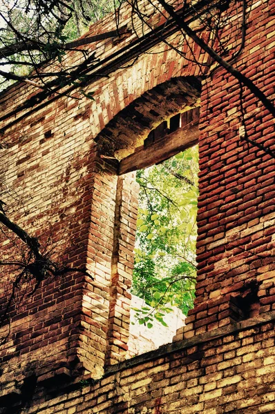 Parede do edifício destruído velho — Fotografia de Stock