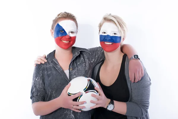 Football soccer fans friends — Stock Photo, Image