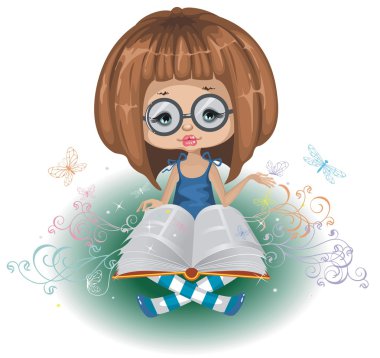 A girl with a book 2