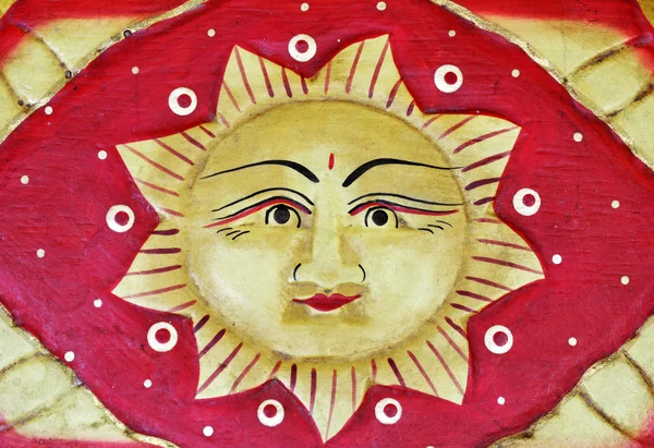 stock image Face the sun, woodcut