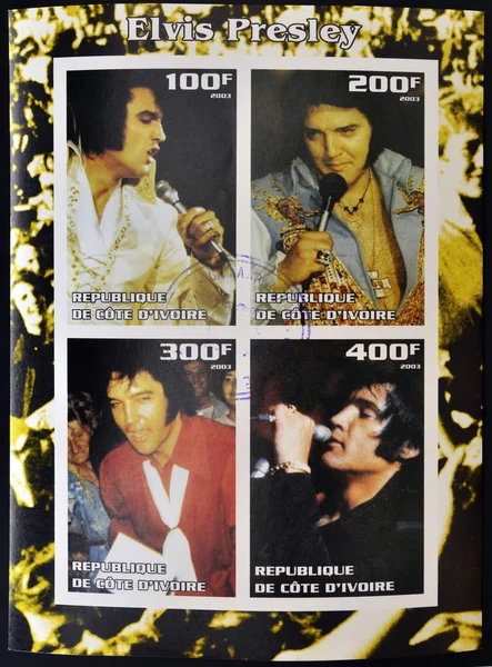 IVORY COAST - CIRCA 2003: collection stamps shows Elvis Presley, circa 2003 — Stock Image IVORY COAST - CIRCA 2003: collection stamps shows Elvis Presley, circa 2003 Stock Image