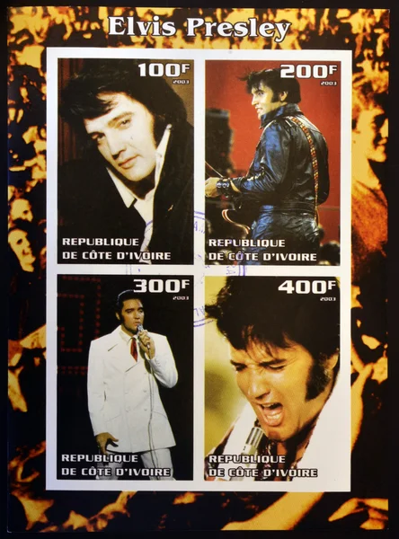 IVORY COAST - CIRCA 2003: collection stamps shows Elvis Presley, circa 2003 — Stock Image IVORY COAST - CIRCA 2003: collection stamps shows Elvis Presley, circa 2003 Stock Image