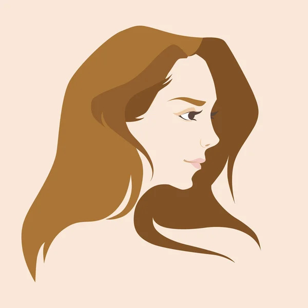 Kvinnans profil — Stock vektor