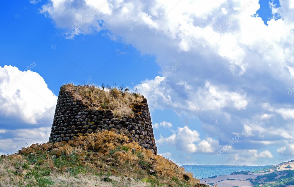 Nuraghe and clouds