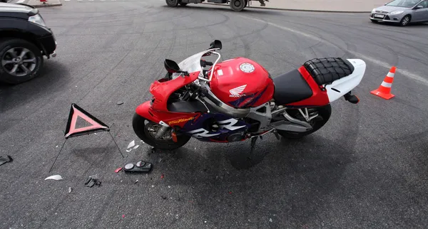 Kaza motosiklet — Stok fotoğraf