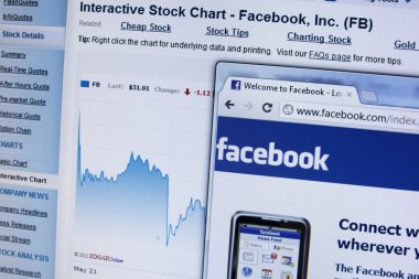 Facebook stocks clipart