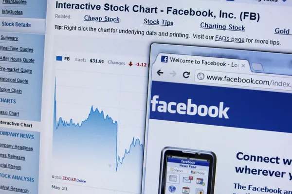 stock image Facebook stocks