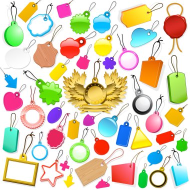 Tag_collection_huge_eps8 clipart