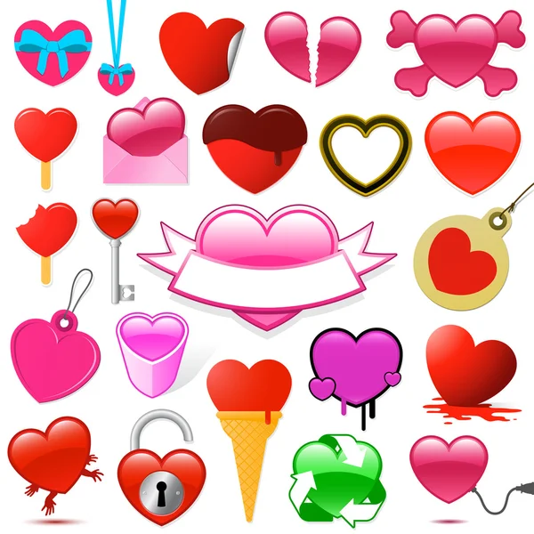 Hearts_collection_eps8 — Stockvector