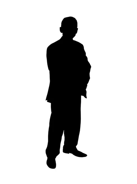 Silhouette dell'uomo d'affari — Foto Stock