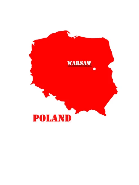 Harta Poloniei — Fotografie, imagine de stoc