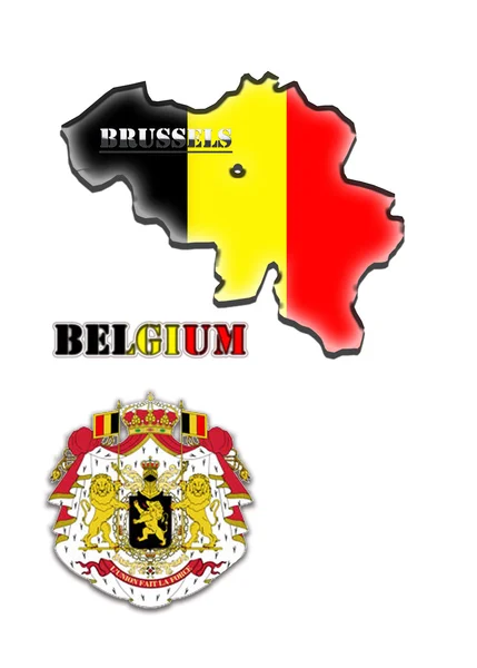 ベルギー王国の地図 — ストック写真