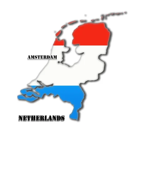 Mapa Holandska — Stock fotografie