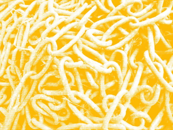 Żółty snop łańcuchów — Zdjęcie stockowe