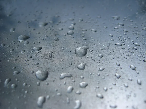 Droplets of water on glass — Stock Photo, Image
