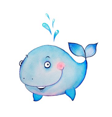 Blue whale clipart