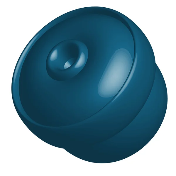 Abstracte 3d figuur donker blauwe kleur — Stockfoto
