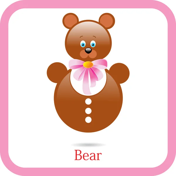 Tumbler toy bear — Stock Vector